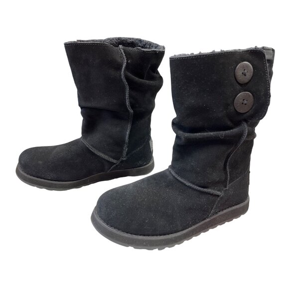 Skechers Womens Black Suede Winter Boots Sz 9 SKU 9001 - Picture 3 of 15